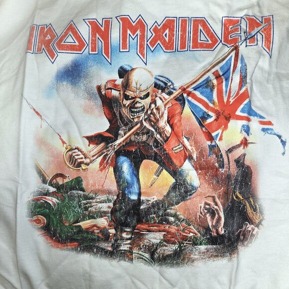Iron Maiden Trooper rock metal vintage style Official T-Shirt L runs big NWT - Picture 2 of 3